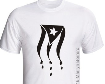 Blood Sweat & Tears Puerto Rican Black Flag