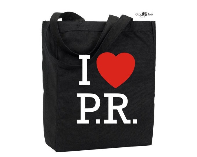 I Love P. R. Canvas Bag