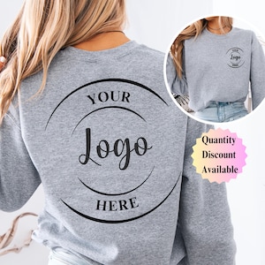Custom Logo Sweatshirt - Personalized Business, School, or Brand Logo Sweater | Small Business Shirt | Custom Apparel for Teams & Events
