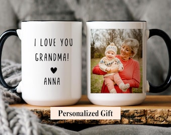 Custom Grandma photo mug, Personalized grandma Cup, Photo Mug With Personalized Text, Mother's Day Gift, Personalized Mom Photo Coffee Mug