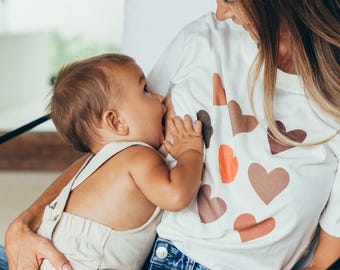 Nursing t-shirt HEARTS