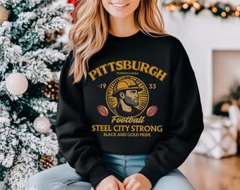 Pittsburgh Football Vintage Sweatshirt, Pittsburgh Game Day Shirt, Steeler Hoodie, Pittsburgh Football Gift, Steeler Fan Gift