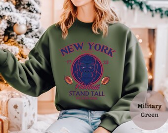 New York Football Vintage Sweatshirt, Giant Game Day Sweater, New York Football Gift, Giant Fan Gift