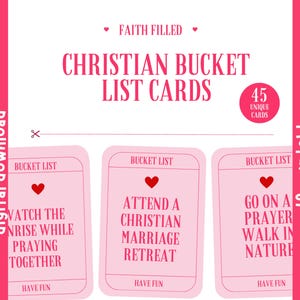 Christian Paare Eimer Liste Kartenspiel Pdf Glaube-basiert Valentin handelt der Freundlichkeit | Hochzeit Braut + Bräutigam Geschenk Frau/Mann Geschenk Jesus Liebe