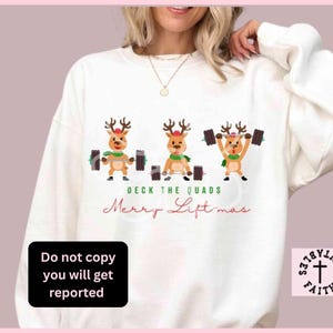 Weihnachten - Workout PNG Gym Zitate Hantel Gewichte Zitat Übung Geschenk png Geschenk für Mutter Gym Ente - Liebhaber Rentier Retro Merry Lift Mas