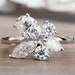 EF Moissanite Cluster Gemstone Ring Engagement Anniversary Mother's Gift 14k Gold "The Coterie"