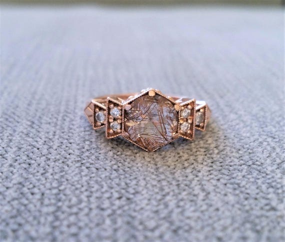 Antique copper engagement ring sale