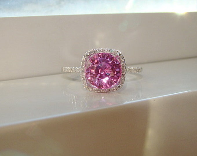 Mini Halo Pink Sapphire