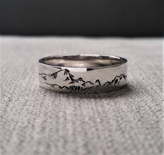 Mens wedding deals bands for outdoorsmen
