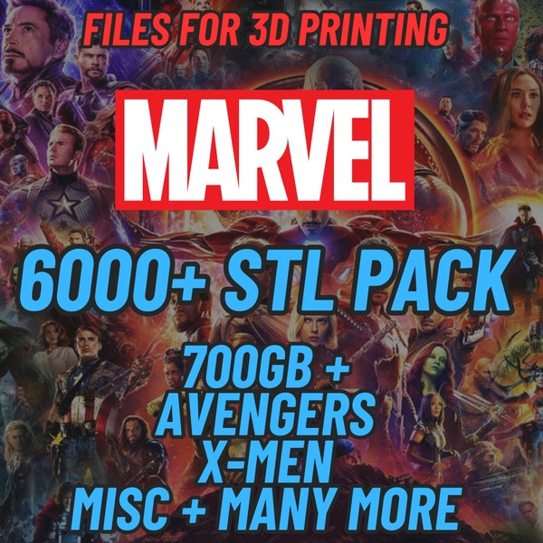 Plus de 6 000 fichiers 3D Marvel STL de 300 Go, méga lot de fichiers Marvel imprimés en 3D - Modèles miniatures Marvel, Avengers, X-Men, GoG, Divers, STL Marvel