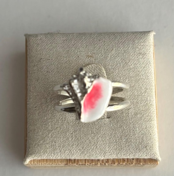 925 Silver Hand made Conch Shell ring. Ring size … - image 1