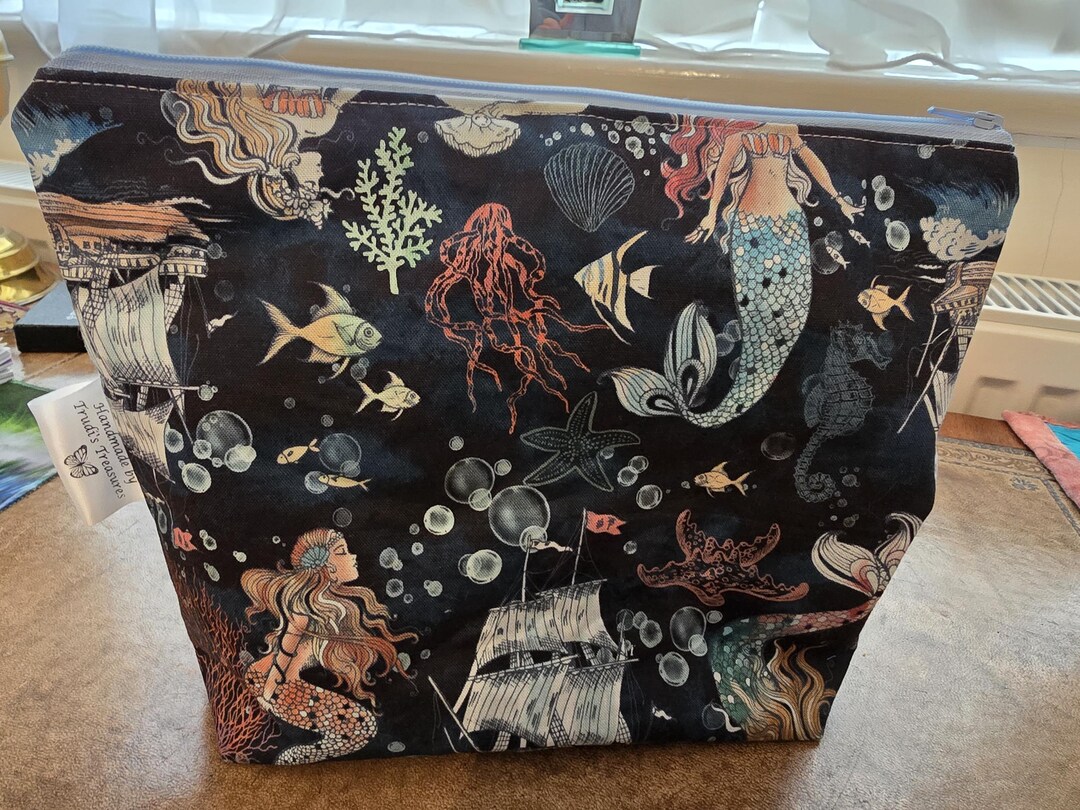 Zip Top Box Zip Top Box Bottom Pouch, Craft Bag, Knitting, Cross Stitch, Crochet ...