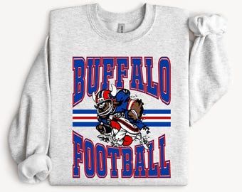 Buffalo Football // Vintage Fußball-Sweatshirt // Retro Cartoon