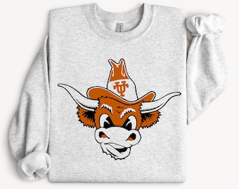 Texas // Vintage College Sweatshirt // Bevo