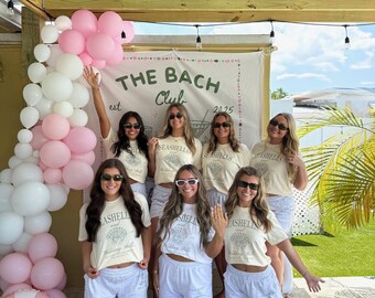 Custom Bachelorette Shirts / Seashells and Wedding Bells / Coastal Bachelorette / West Palm Beach, Florida Bridal Shirts