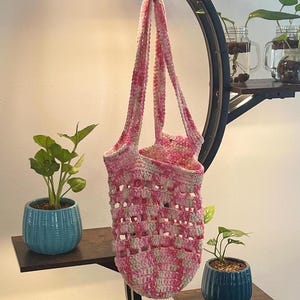 Reusable Market Bag. Sustainable Cotton Tote, Eco Friendly Farmers Market Bag, Plastic Free Produce Bag, Lightweight Beach Tote
