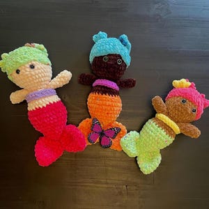 Handmade Crochet Mermaid. Soft Mermaid Plush, Kids Mermaid Gift, Crochet Doll Gift, Mermaid Birthday Gift, Mermaid Nursery Decor