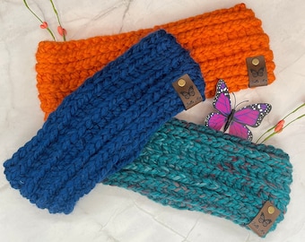 Chunky Crochet Ear Warmer: Unisex Acrylic Wool Headband