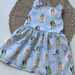 Handmade Bluey Dress - Bluey Birthday Party Outfit - Toddler Girls Bluey Themed Clothing
