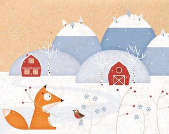 Le petit renard scandinave - Calendrier mensuel uniquement