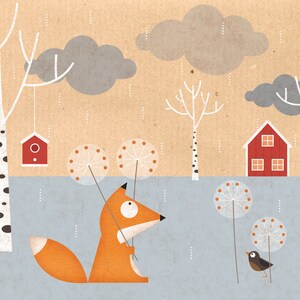 2024 Wall Calendar The little scandinavian fox Art Calendar, Cute animals, Funny animals, Wall Art, New Year gift image 9