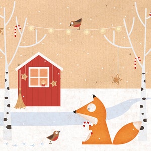 2024 Wall Calendar The little scandinavian fox Art Calendar, Cute animals, Funny animals, Wall Art, New Year gift image 10