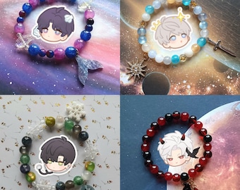 Pulseras de cuentas de amor y espacio profundo