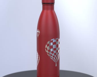 Hot Air Balloon Engraved 500ml Thermal Water Bottle, Suitable For Hot And Cold Drinks