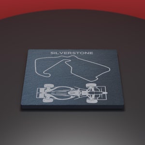 Formula 1 - Silverstone Engraved Pint Glass Set including Pint Glass, Coaster and Bottle Opener image 3