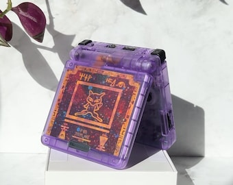 Custom Ancient Mew Game Boy Advance SP: IPS LCD screen, High-capacity battery, Holographic Design