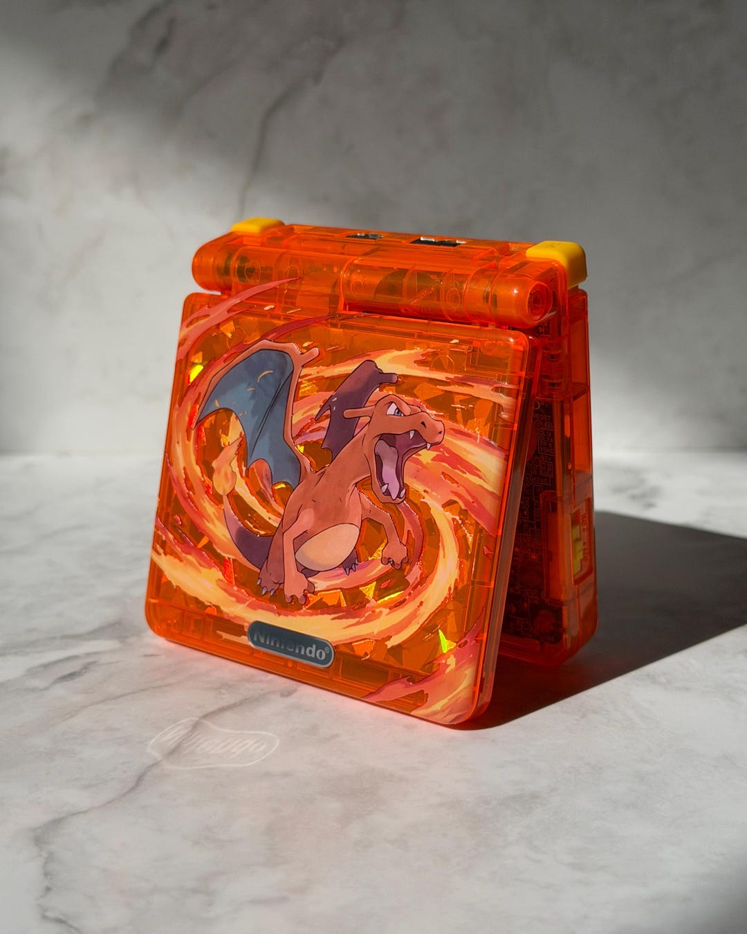 Charizard Game Boy Advance SP With IPS V5 Screen and High-capacity ...