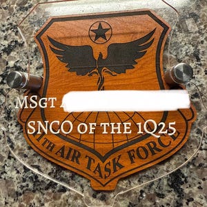 Quarterly Awards - Military Going Away Gift -Custom Cutout Plaque | Personalized PCS Deployment Retirement Gift | Veteran-Owned Military