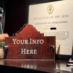 Custom Service Recognition Award | Personalized Plaque for Military, Police, Firefighters, First Responders |  or Retirement Gift