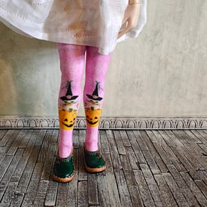 PRE-ORDER Think Pink Halloween Doll Socks for Blythe, Pure Neemo S, Pullip, 11.5&quot; 12&quot; High Fashion Dolls