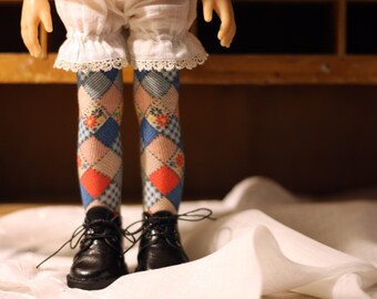 Patchwork Doll Socks for Paola Reina Dolls 32cm