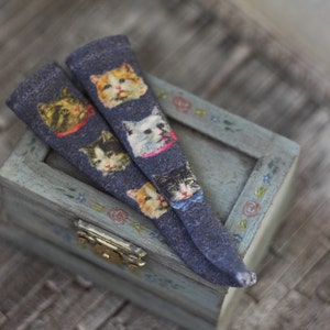 Kitty Doll Socks for Blythe, Pure Neemo S, Pullip, 11.5 12 High Fashion Dolls image 2