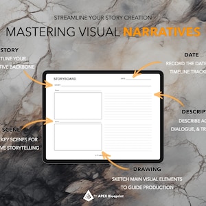 Storyboard Template for Filmmakers | Printable Scene Layout PDF | Film ...