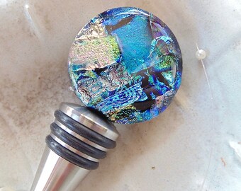 Stainless Steel Glass Bottle Stopper Fused Glass Wine Therapy Wine Taster Wine Wisdom Glass Bottle Stopper Wine Wisdom Decal