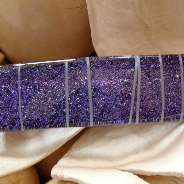 Lavender Dichroic Glass Barrette