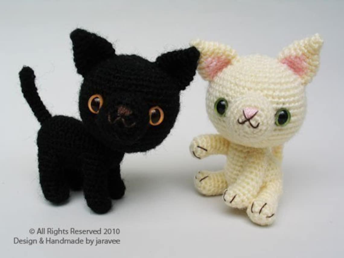 Black and White Kittens PDF Crochet Pattern - Etsy