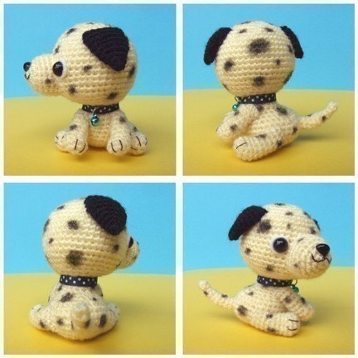 Dalmatian Puppy and Dog Bed PDF Crochet Pattern Etsy