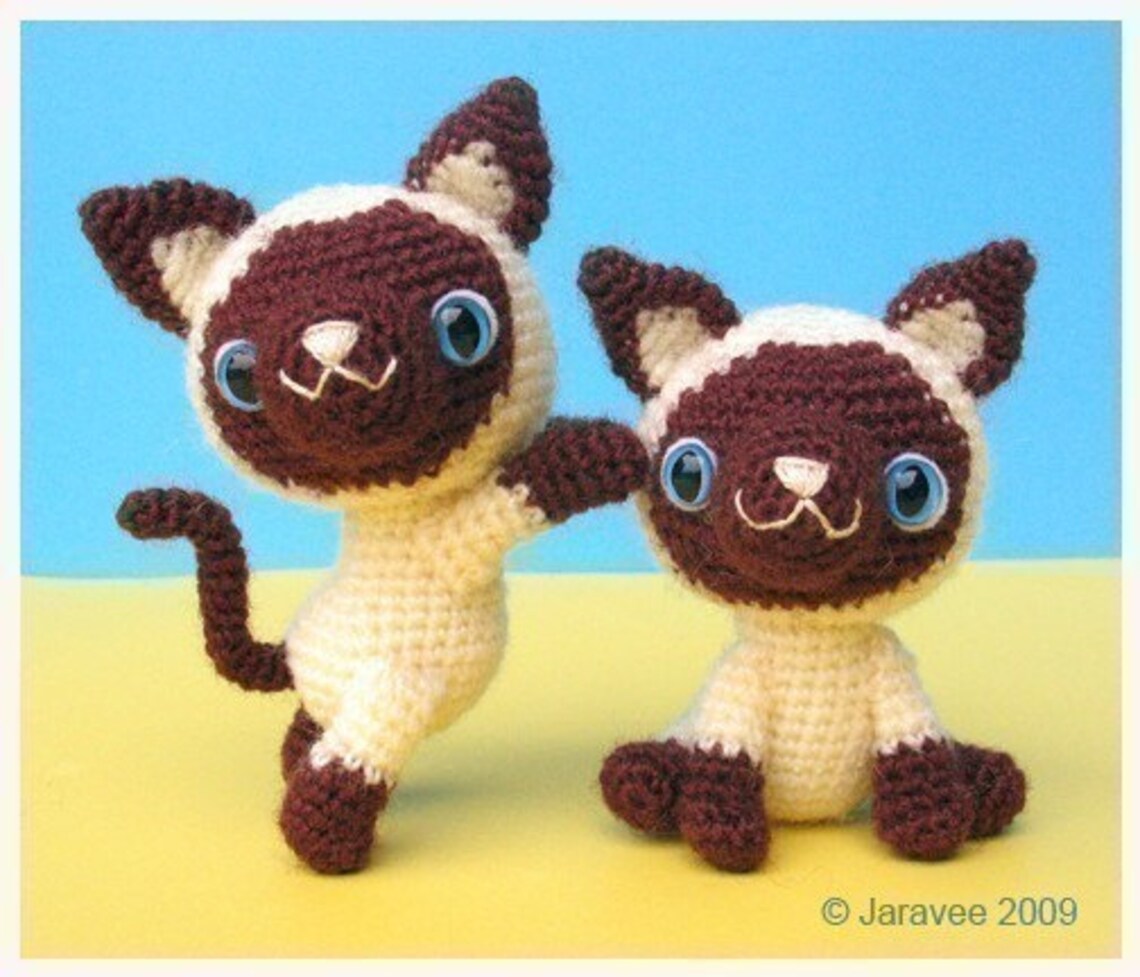 Siamese Kitten PDF Crochet Pattern Etsy