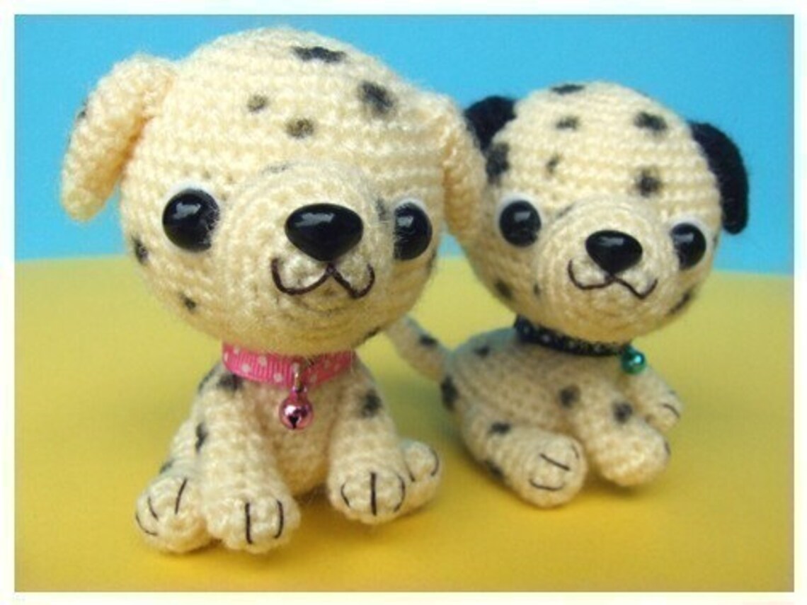 Dalmatian Puppy and Dog Bed PDF Crochet Pattern Etsy