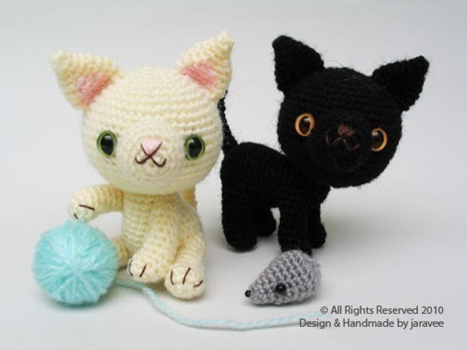 Black and White Kittens PDF Crochet Pattern Etsy