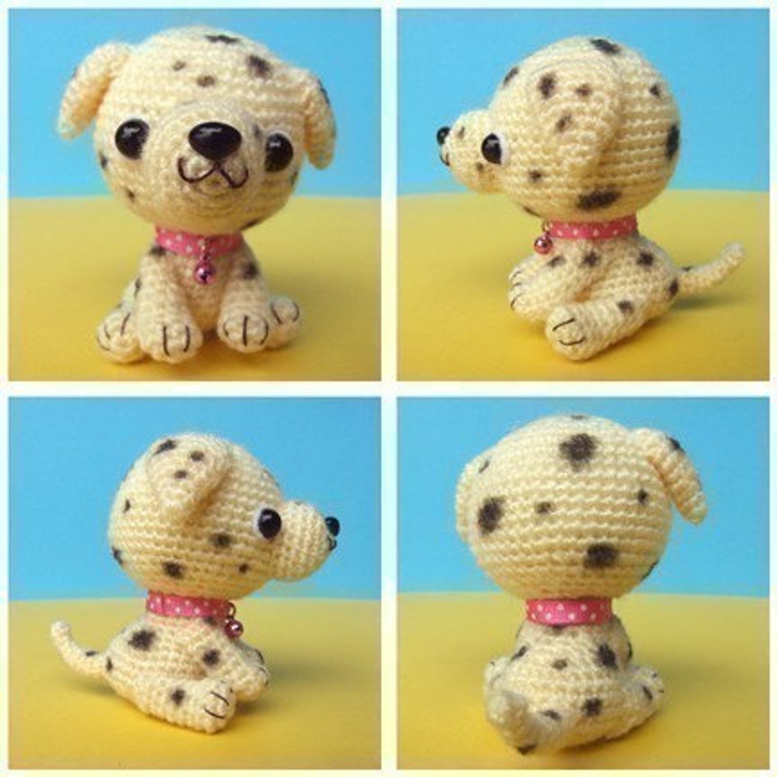 Dalmatian Puppy and Dog Bed PDF Crochet Pattern Etsy