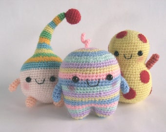 Cute Monsters- PDF crochet pattern