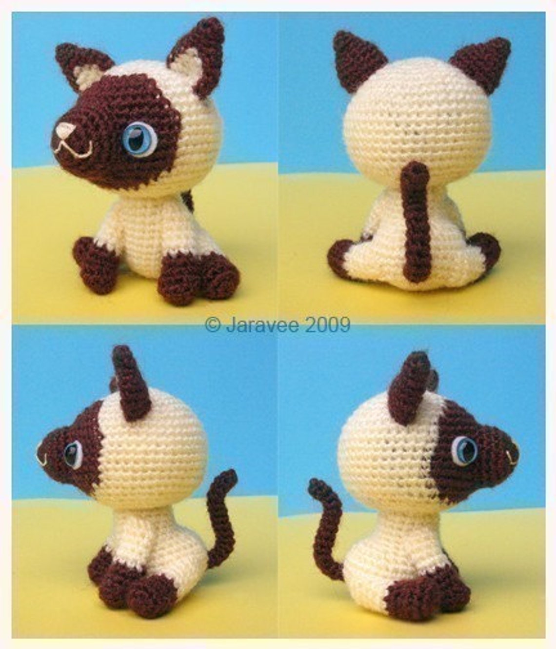 Siamese Kitten PDF Crochet Pattern Etsy