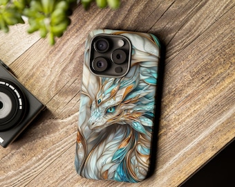 Dragon Stained Glass Phone Case for iPhone, Samsung & Google Pixel - Artistic Protective Cover