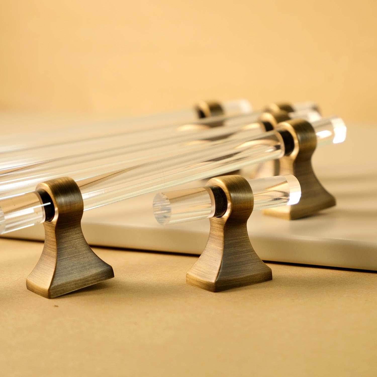Acrylic Cabinet Pulls With Gold - Etsy Acrylic Cabinet Pulls With Gold - Etsy