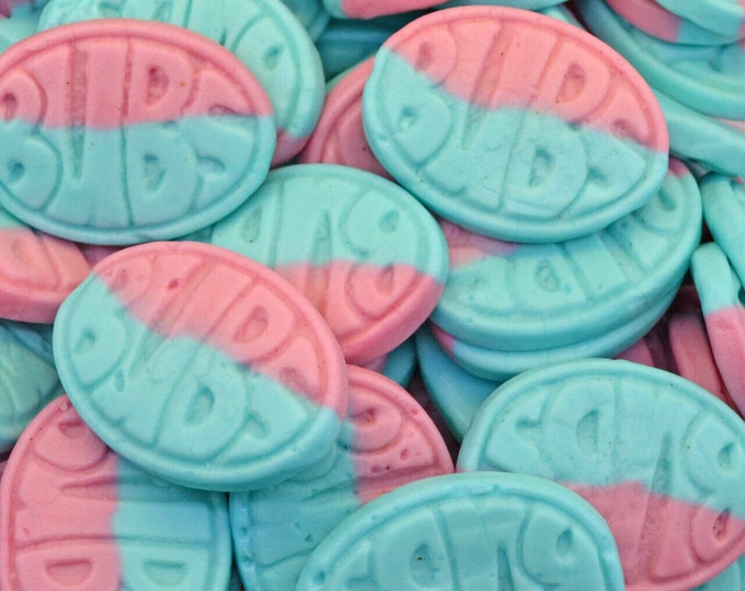 Swedish's Patches Raspberry Bubs Swedish Candy - Raspberry Blueberry Ovals (1/4 Lb) **FAST USA ...